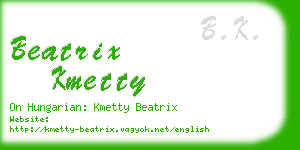 beatrix kmetty business card